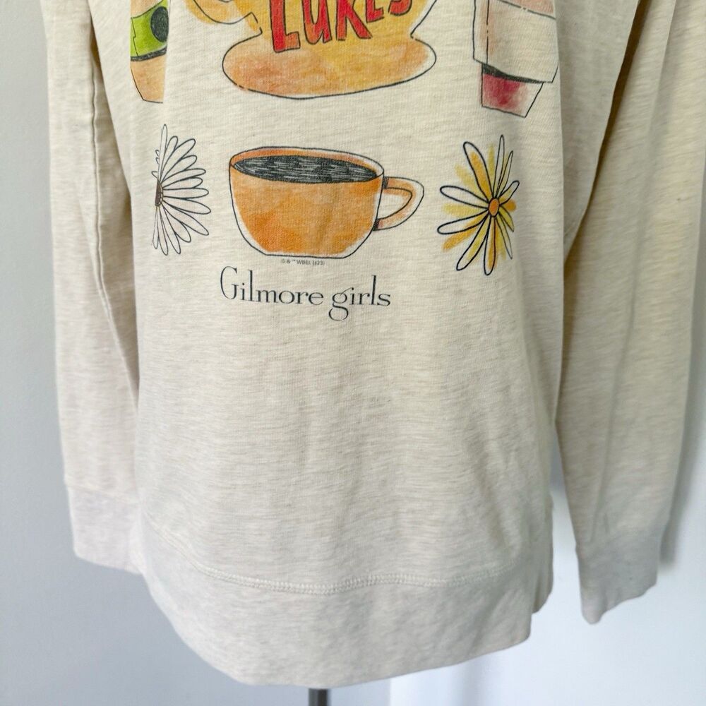 Gilmore Girls Luke's Floral Coffee Mug Cup Tee Shirt Top M Medium Cotton Blend - Picture 7 of 14
